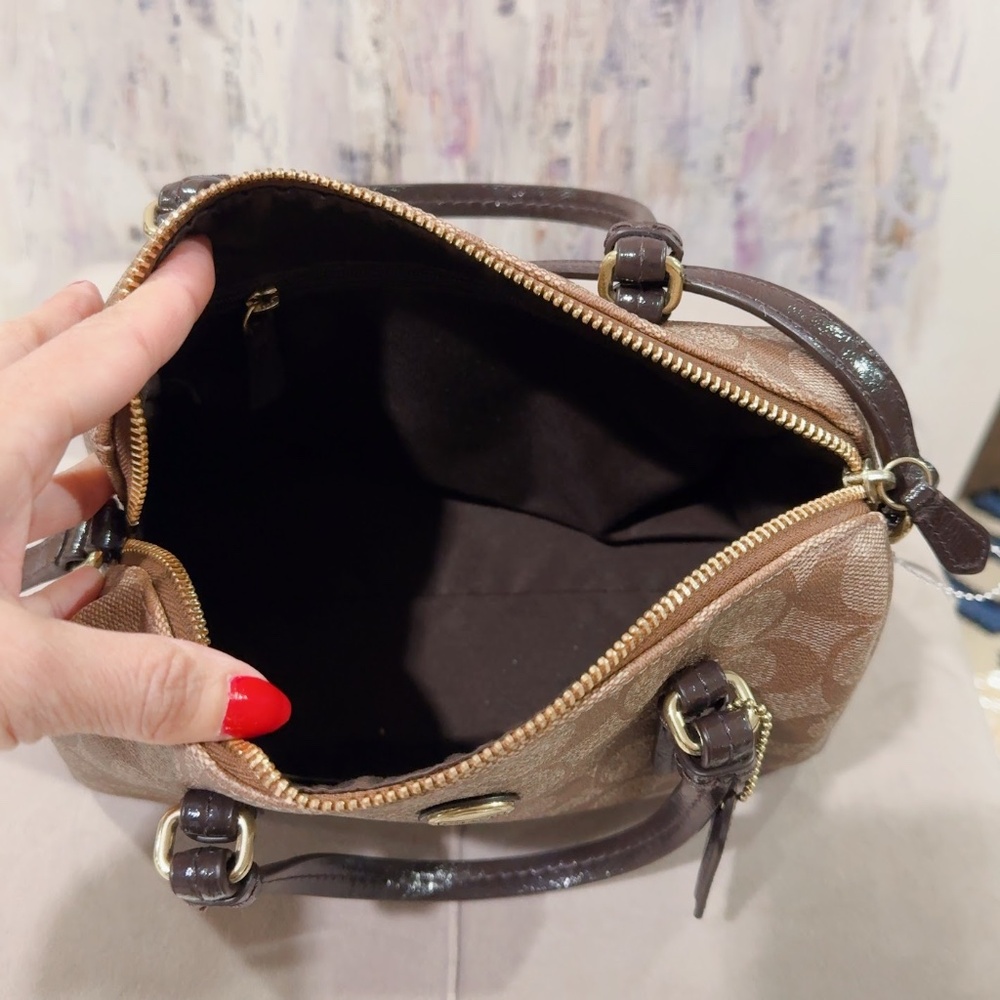 Coach F49862 Peyton Signature Bennett Mini Satchel Handbag Crossbody Bag - Picture 8 of 12